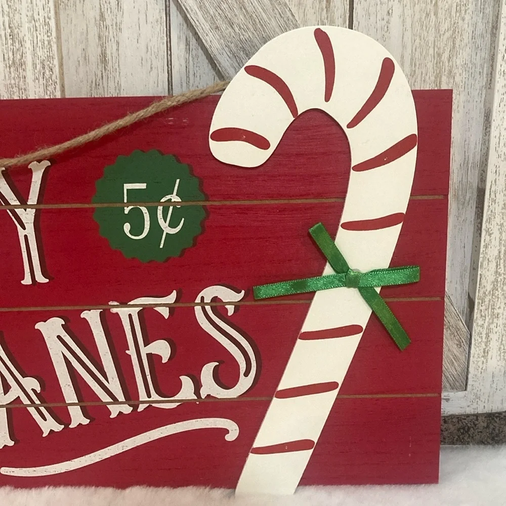 Target Wondershop 2022 Christmas Candy Canes Wall Sign
